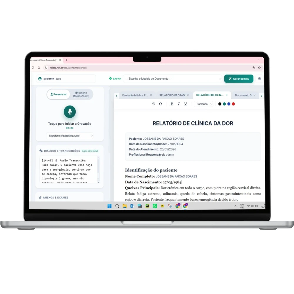 Helora Workspace Clínico